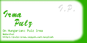 irma pulz business card